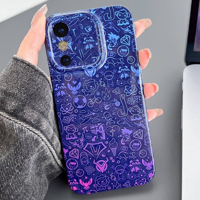 Estuche para teléfono PC con orificio preciso y patrón pintado, For iPhone X / XS, For iPhone XR, For iPhone XS Max