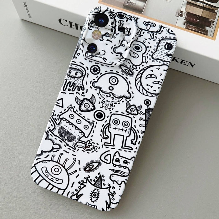 Estuche para teléfono PC con orificio preciso y patrón pintado, For iPhone X / XS, For iPhone XR, For iPhone XS Max