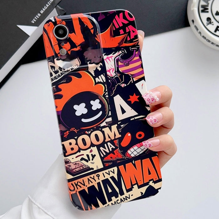 Estuche para teléfono PC con orificio preciso y patrón pintado, For iPhone X / XS, For iPhone XR, For iPhone XS Max