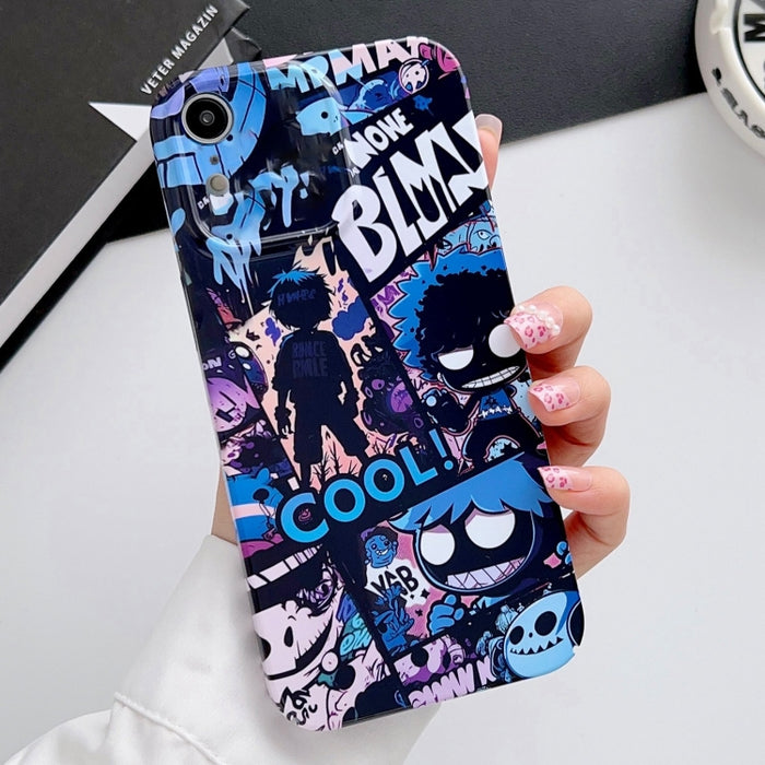 Estuche para teléfono PC con orificio preciso y patrón pintado, For iPhone X / XS, For iPhone XR, For iPhone XS Max
