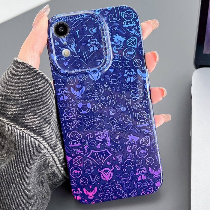 Estuche para teléfono PC con orificio preciso y patrón pintado, For iPhone X / XS, For iPhone XR, For iPhone XS Max