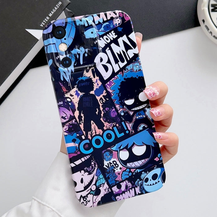 Estuche para teléfono PC con orificio preciso y patrón pintado, For iPhone X / XS, For iPhone XR, For iPhone XS Max