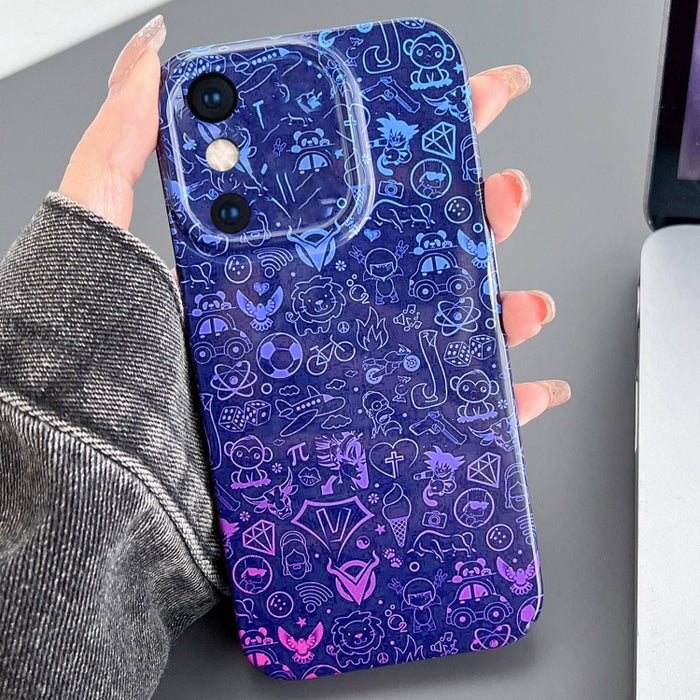 Estuche para teléfono PC con orificio preciso y patrón pintado, For iPhone X / XS, For iPhone XR, For iPhone XS Max