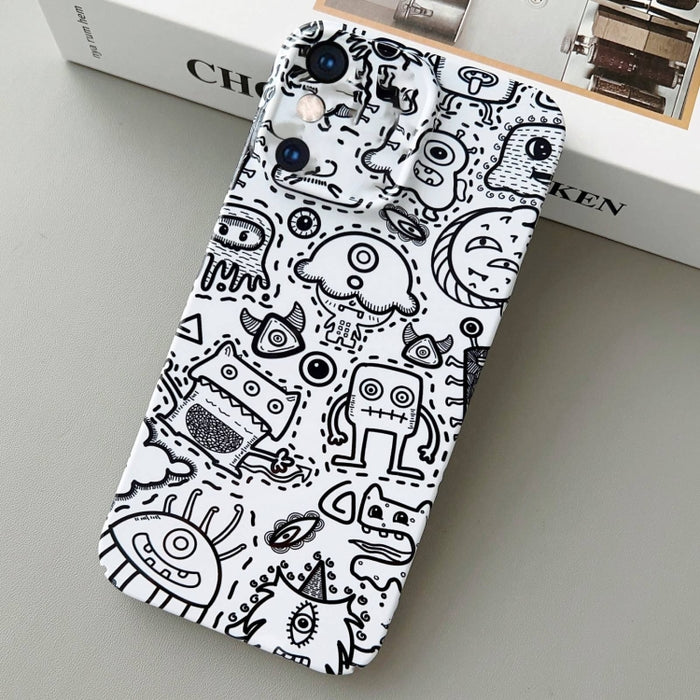 Estuche para teléfono PC con orificio preciso y patrón pintado, For iPhone X / XS, For iPhone XR, For iPhone XS Max
