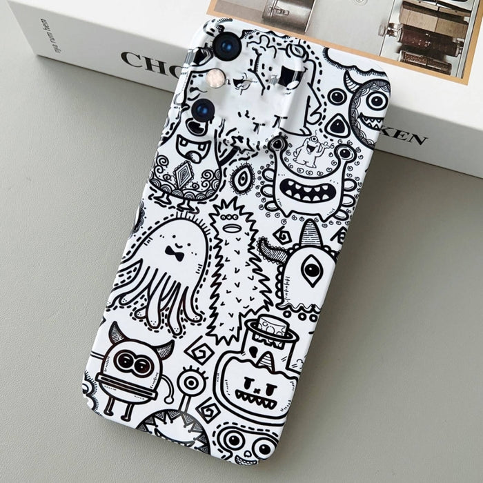 Estuche para teléfono PC con orificio preciso y patrón pintado, For iPhone X / XS, For iPhone XR, For iPhone XS Max