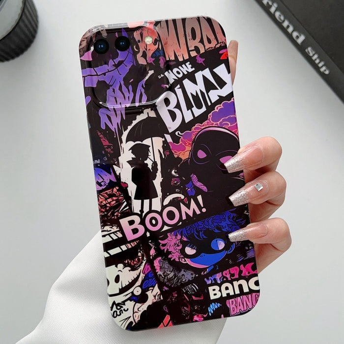 Estuche para teléfono PC con orificio preciso y patrón pintado, For iPhone 8 Plus / 7 Plus