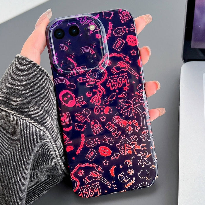 Estuche para teléfono PC con orificio preciso y patrón pintado, For iPhone 8 Plus / 7 Plus