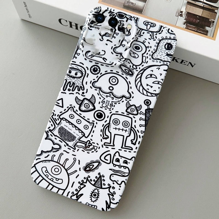 Estuche para teléfono PC con orificio preciso y patrón pintado, For iPhone 8 Plus / 7 Plus