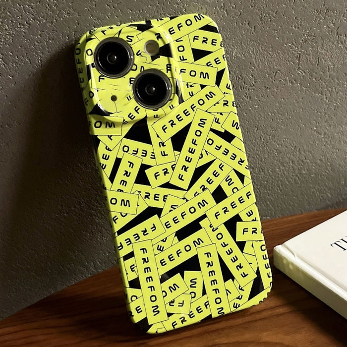 Estuche para teléfono PC con orificio preciso y patrón pintado, For iPhone 15, For iPhone 14 Plus, For iPhone 14