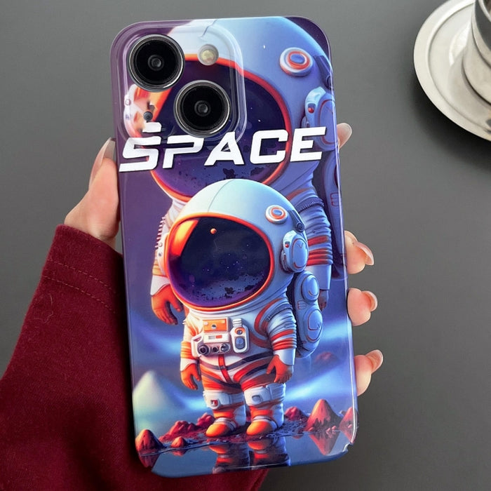 Estuche para teléfono PC con orificio preciso y patrón pintado, For iPhone 15, For iPhone 14 Plus, For iPhone 14