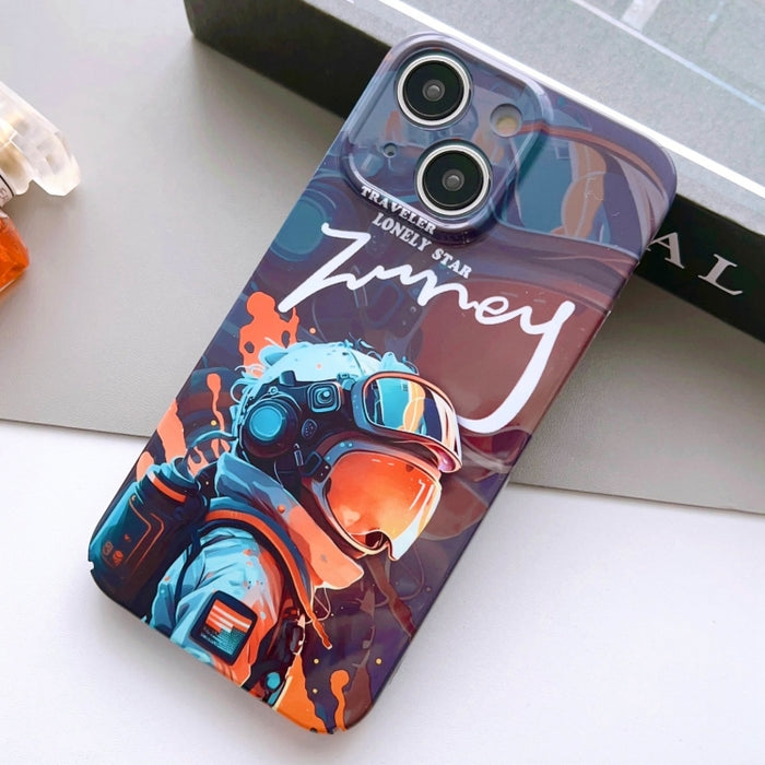 Estuche para teléfono PC con orificio preciso y patrón pintado, For iPhone 15, For iPhone 14 Plus, For iPhone 14