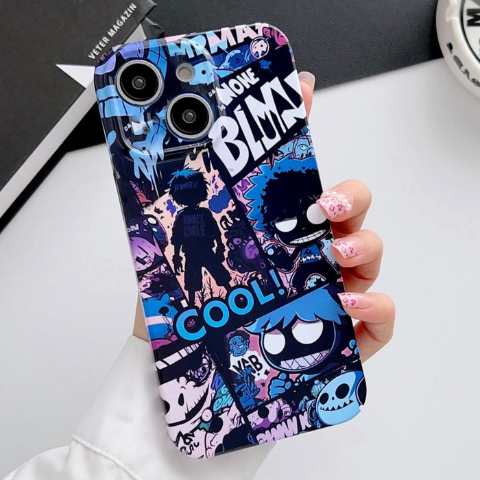 Estuche para teléfono PC con orificio preciso y patrón pintado, For iPhone 15 Pro Max, For iPhone 15 Pro, For iPhone 15 Plus