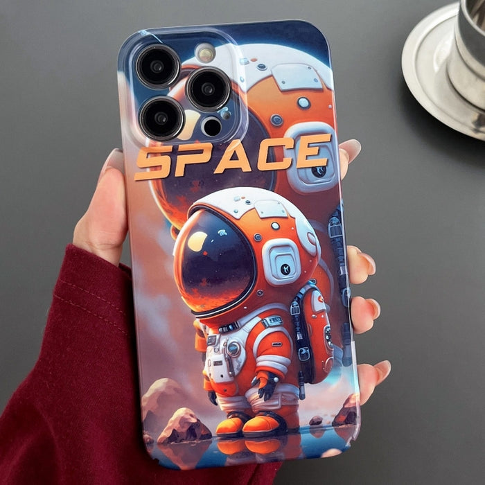 Estuche para teléfono PC con orificio preciso y patrón pintado, For iPhone 15 Pro Max, For iPhone 15 Pro, For iPhone 15 Plus