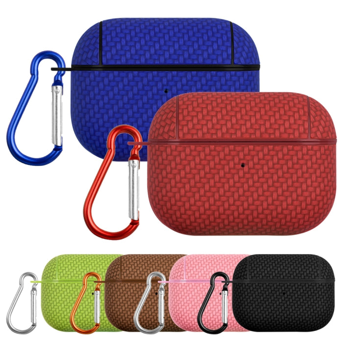 Estuche protector para auriculares con textura de piel tejida PC TWS, For AirPods Pro 2, For AirPods 3, For AirPods Pro, For AirPods 1 / 2