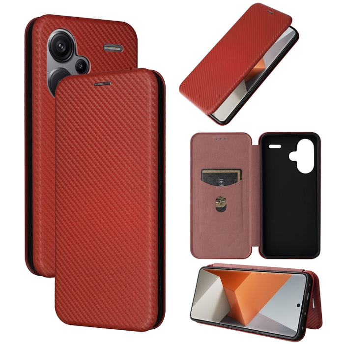 Funda de cuero con textura de fibra de carbono para teléfono, For Xiaomi Redmi Note 13 Pro / M6 Pro 4G, For Xiaomi Redmi A3 4G, For Xiaomi Redmi Note 13 4G, For Xiaomi Redmi 13C 5G / 4G, For Xiaomi Redmi K70E 5G, For Xiaomi 14 Pro, For Xiaomi 14       ...
