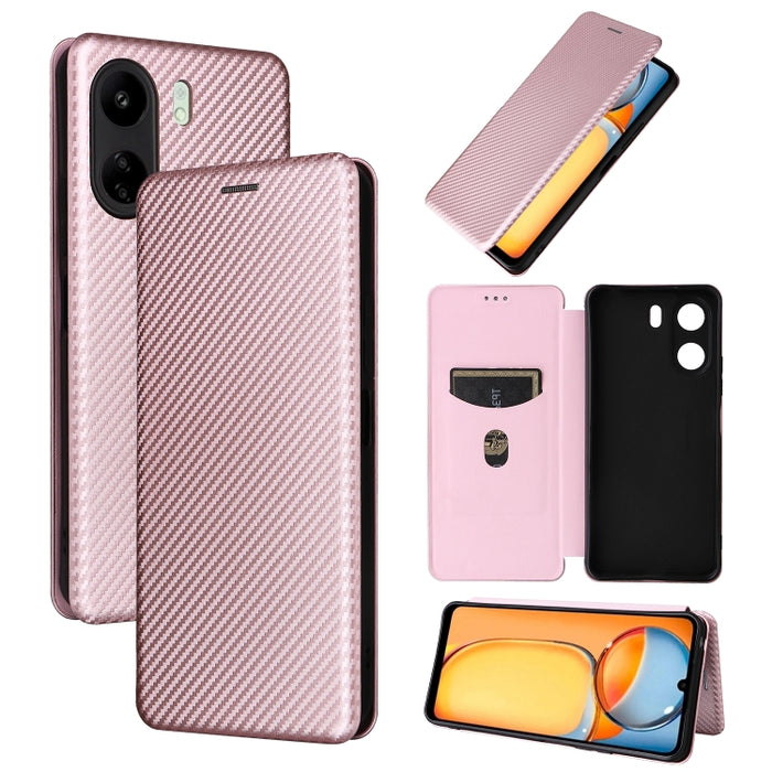 Funda de cuero con textura de fibra de carbono para teléfono, For Xiaomi Redmi Note 13 Pro / M6 Pro 4G, For Xiaomi Redmi A3 4G, For Xiaomi Redmi Note 13 4G, For Xiaomi Redmi 13C 5G / 4G, For Xiaomi Redmi K70E 5G, For Xiaomi 14 Pro, For Xiaomi 14       ...