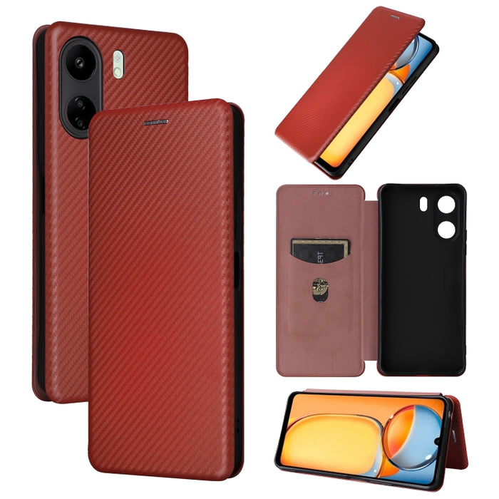 Funda de cuero con textura de fibra de carbono para teléfono, For Xiaomi Redmi Note 13 Pro / M6 Pro 4G, For Xiaomi Redmi A3 4G, For Xiaomi Redmi Note 13 4G, For Xiaomi Redmi 13C 5G / 4G, For Xiaomi Redmi K70E 5G, For Xiaomi 14 Pro, For Xiaomi 14       ...