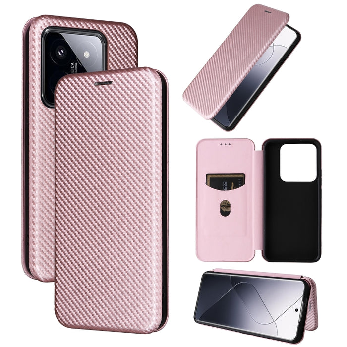 Funda de cuero con textura de fibra de carbono para teléfono, For Xiaomi Redmi Note 13 Pro / M6 Pro 4G, For Xiaomi Redmi A3 4G, For Xiaomi Redmi Note 13 4G, For Xiaomi Redmi 13C 5G / 4G, For Xiaomi Redmi K70E 5G, For Xiaomi 14 Pro, For Xiaomi 14       ...