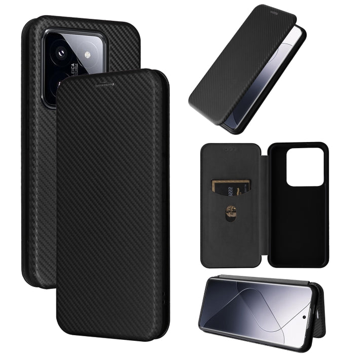 Funda de cuero con textura de fibra de carbono para teléfono, For Xiaomi Redmi Note 13 Pro / M6 Pro 4G, For Xiaomi Redmi A3 4G, For Xiaomi Redmi Note 13 4G, For Xiaomi Redmi 13C 5G / 4G, For Xiaomi Redmi K70E 5G, For Xiaomi 14 Pro, For Xiaomi 14       ...