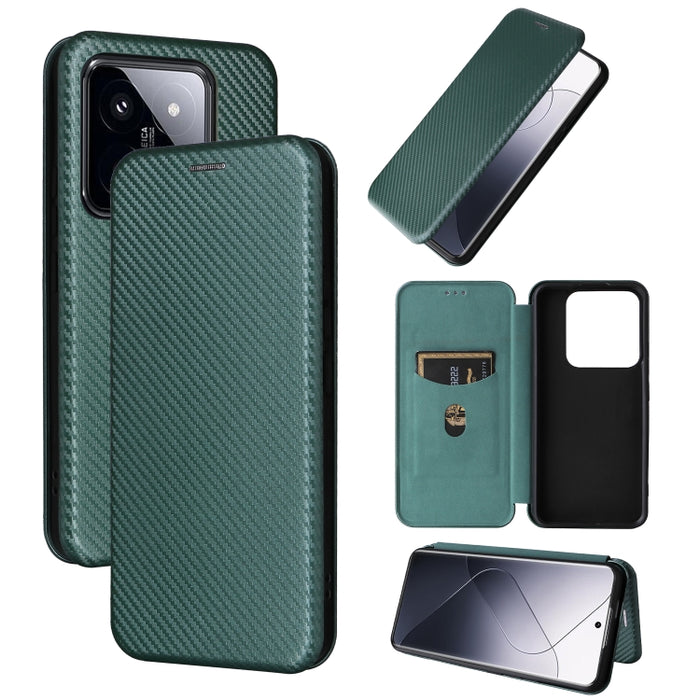 Funda de cuero con textura de fibra de carbono para teléfono, For Xiaomi Redmi Note 13 Pro / M6 Pro 4G, For Xiaomi Redmi A3 4G, For Xiaomi Redmi Note 13 4G, For Xiaomi Redmi 13C 5G / 4G, For Xiaomi Redmi K70E 5G, For Xiaomi 14 Pro, For Xiaomi 14       ...