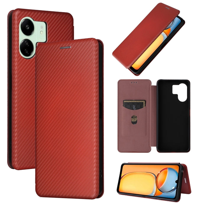 Funda de cuero con textura de fibra de carbono para teléfono, For Xiaomi Redmi Note 13 Pro / M6 Pro 4G, For Xiaomi Redmi A3 4G, For Xiaomi Redmi Note 13 4G, For Xiaomi Redmi 13C 5G / 4G, For Xiaomi Redmi K70E 5G, For Xiaomi 14 Pro, For Xiaomi 14       ...