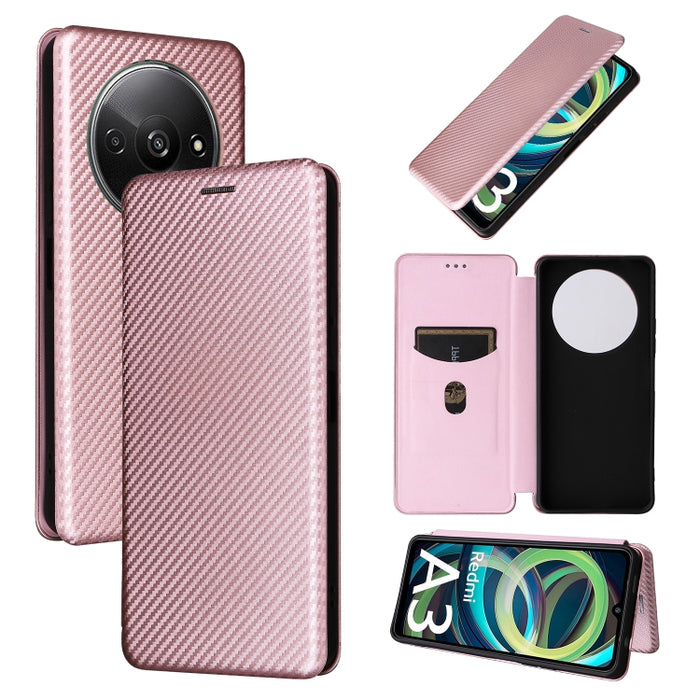 Funda de cuero con textura de fibra de carbono para teléfono, For Xiaomi Redmi Note 13 Pro / M6 Pro 4G, For Xiaomi Redmi A3 4G, For Xiaomi Redmi Note 13 4G, For Xiaomi Redmi 13C 5G / 4G, For Xiaomi Redmi K70E 5G, For Xiaomi 14 Pro, For Xiaomi 14       ...