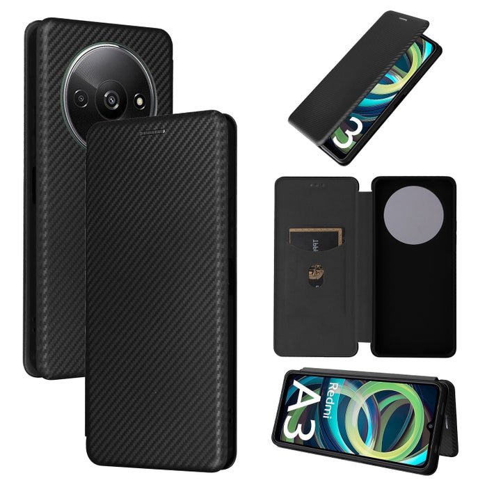 Funda de cuero con textura de fibra de carbono para teléfono, For Xiaomi Redmi Note 13 Pro / M6 Pro 4G, For Xiaomi Redmi A3 4G, For Xiaomi Redmi Note 13 4G, For Xiaomi Redmi 13C 5G / 4G, For Xiaomi Redmi K70E 5G, For Xiaomi 14 Pro, For Xiaomi 14       ...