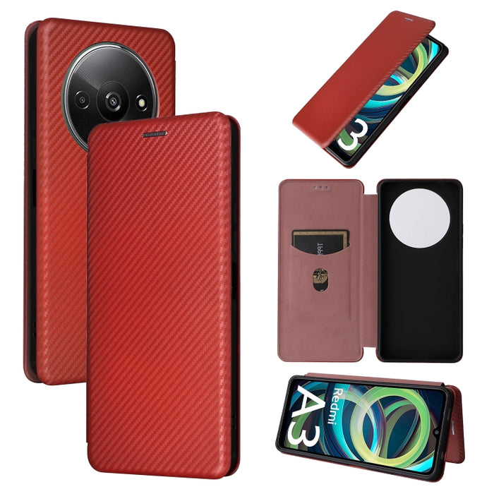 Funda de cuero con textura de fibra de carbono para teléfono, For Xiaomi Redmi Note 13 Pro / M6 Pro 4G, For Xiaomi Redmi A3 4G, For Xiaomi Redmi Note 13 4G, For Xiaomi Redmi 13C 5G / 4G, For Xiaomi Redmi K70E 5G, For Xiaomi 14 Pro, For Xiaomi 14       ...
