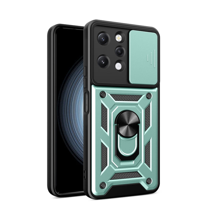 Diseño de cubierta de cámara deslizante TPU Hybrid PC Phone Case, For Xiaomi Redmi 12 4G, For Xiaomi Redmi 12C 4G / 11A 4G