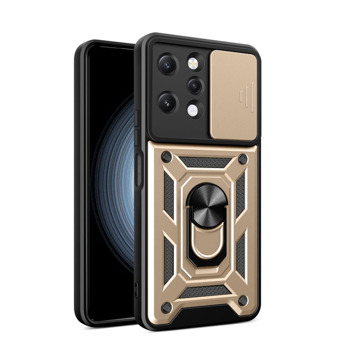 Diseño de cubierta de cámara deslizante TPU Hybrid PC Phone Case, For Xiaomi Redmi 12 4G, For Xiaomi Redmi 12C 4G / 11A 4G