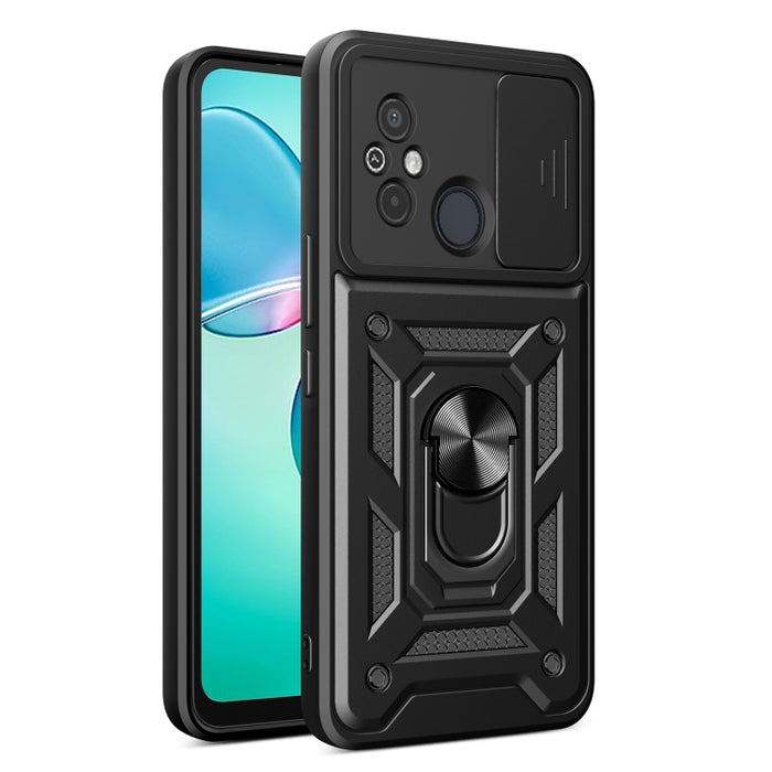Diseño de cubierta de cámara deslizante TPU Hybrid PC Phone Case, For Xiaomi Redmi 12 4G, For Xiaomi Redmi 12C 4G / 11A 4G