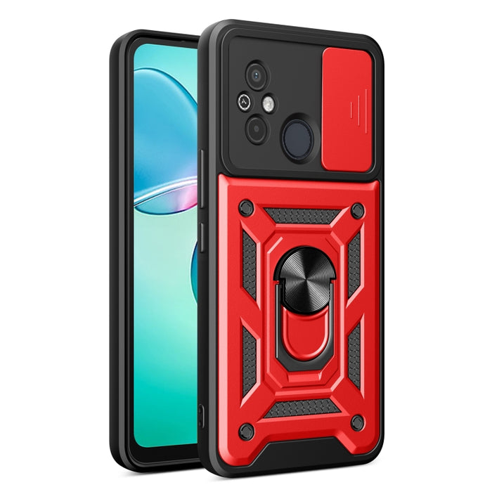 Diseño de cubierta de cámara deslizante TPU Hybrid PC Phone Case, For Xiaomi Redmi 12 4G, For Xiaomi Redmi 12C 4G / 11A 4G