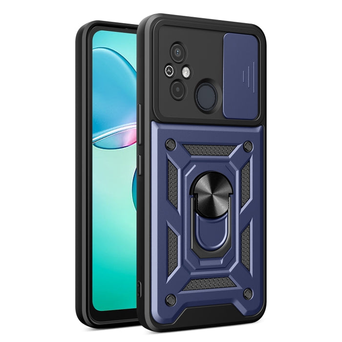 Diseño de cubierta de cámara deslizante TPU Hybrid PC Phone Case, For Xiaomi Redmi 12 4G, For Xiaomi Redmi 12C 4G / 11A 4G