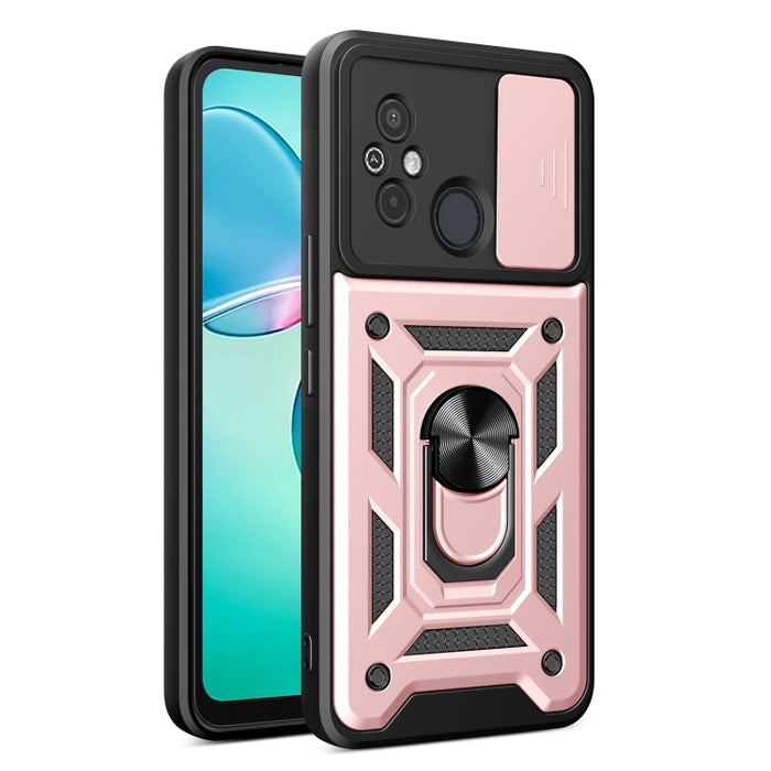 Diseño de cubierta de cámara deslizante TPU Hybrid PC Phone Case, For Xiaomi Redmi 12 4G, For Xiaomi Redmi 12C 4G / 11A 4G