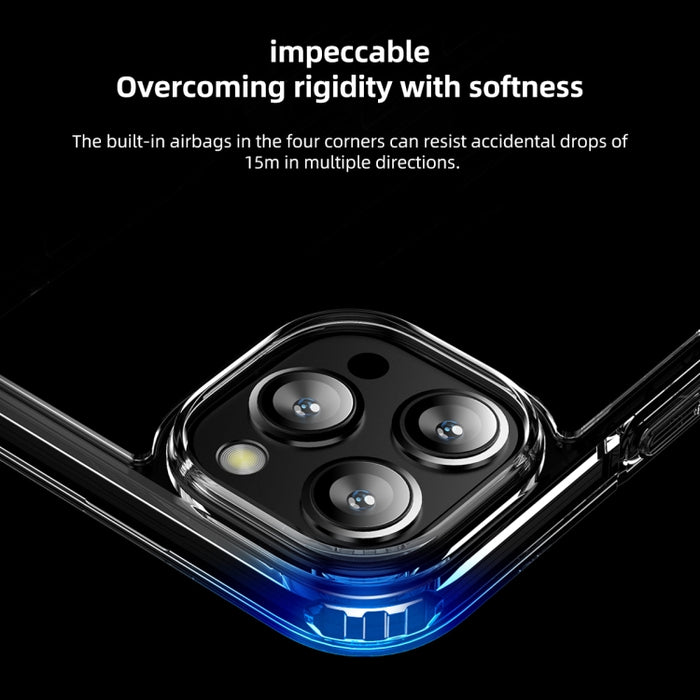 Funda transparente para teléfono PC + TPU con cristal de hielo, For iPhone 15 Pro Max, For iPhone 15 Pro, For iPhone 15 Plus, For iPhone 15