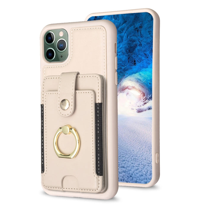Estuche para teléfono con soporte para tarjeta y anillo de metal BF27, For iPhone 11 Pro Max, For iPhone 11, For iPhone 11 Pro, For iPhone X / XS, For iPhone XR, For iPhone XS Max, For iPhone 8 Plus / 7 Plus