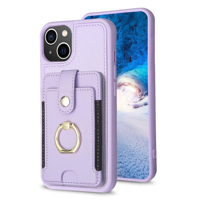 Estuche para teléfono con soporte para tarjeta y anillo de metal BF27, For iPhone 11 Pro Max, For iPhone 11, For iPhone 11 Pro, For iPhone X / XS, For iPhone XR, For iPhone XS Max, For iPhone 8 Plus / 7 Plus