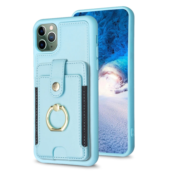 Estuche para teléfono con soporte para tarjeta y anillo de metal BF27, For iPhone 11 Pro Max, For iPhone 11, For iPhone 11 Pro, For iPhone X / XS, For iPhone XR, For iPhone XS Max, For iPhone 8 Plus / 7 Plus