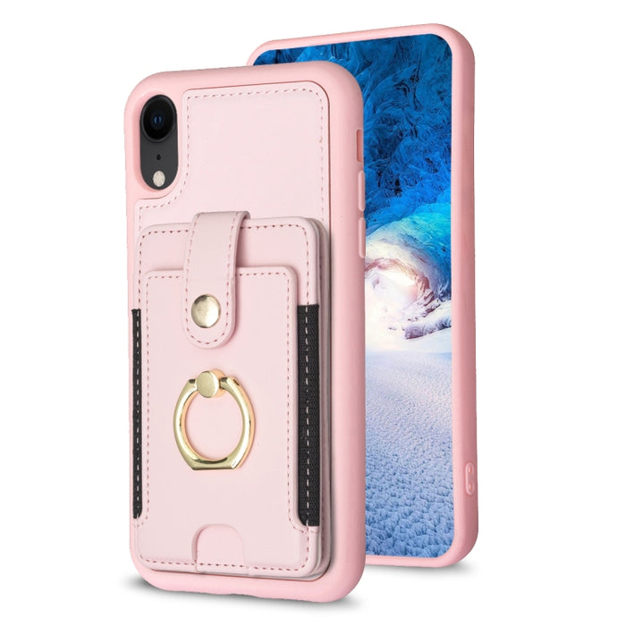 Estuche para teléfono con soporte para tarjeta y anillo de metal BF27, For iPhone 11 Pro Max, For iPhone 11, For iPhone 11 Pro, For iPhone X / XS, For iPhone XR, For iPhone XS Max, For iPhone 8 Plus / 7 Plus