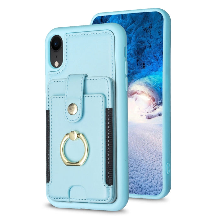 Estuche para teléfono con soporte para tarjeta y anillo de metal BF27, For iPhone 11 Pro Max, For iPhone 11, For iPhone 11 Pro, For iPhone X / XS, For iPhone XR, For iPhone XS Max, For iPhone 8 Plus / 7 Plus