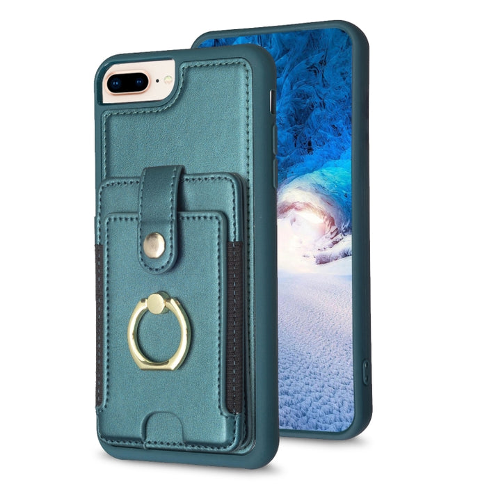 Estuche para teléfono con soporte para tarjeta y anillo de metal BF27, For iPhone 11 Pro Max, For iPhone 11, For iPhone 11 Pro, For iPhone X / XS, For iPhone XR, For iPhone XS Max, For iPhone 8 Plus / 7 Plus