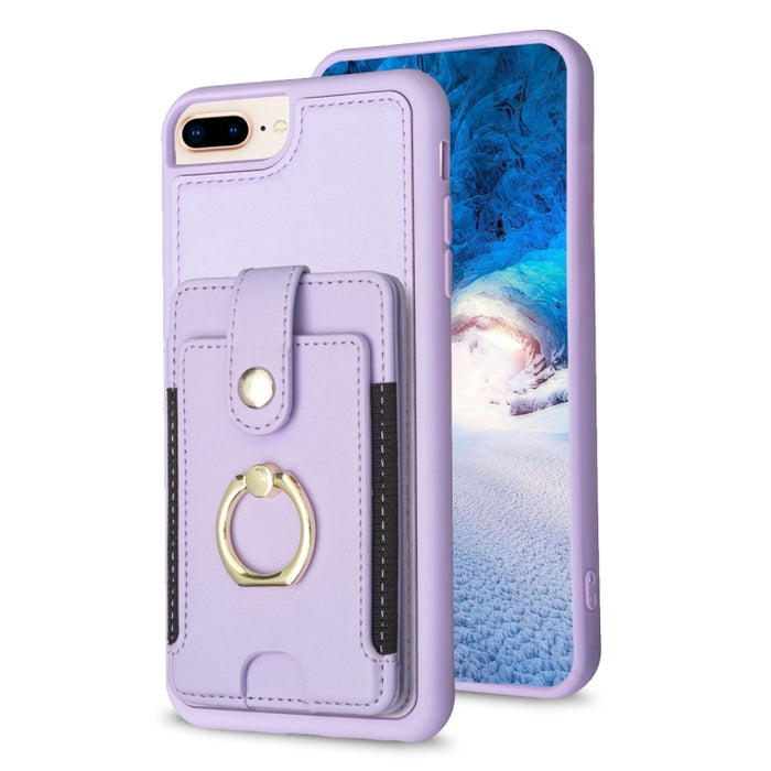 Estuche para teléfono con soporte para tarjeta y anillo de metal BF27, For iPhone 11 Pro Max, For iPhone 11, For iPhone 11 Pro, For iPhone X / XS, For iPhone XR, For iPhone XS Max, For iPhone 8 Plus / 7 Plus