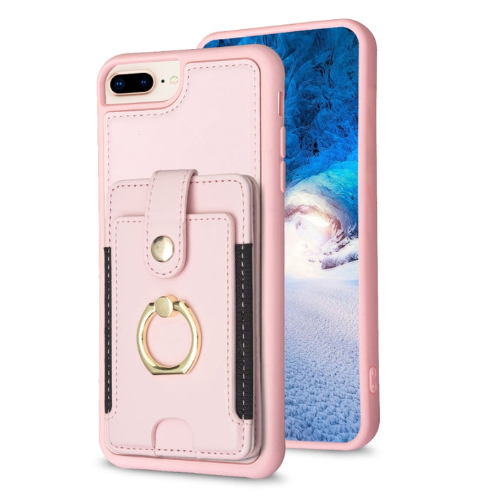 Estuche para teléfono con soporte para tarjeta y anillo de metal BF27, For iPhone 11 Pro Max, For iPhone 11, For iPhone 11 Pro, For iPhone X / XS, For iPhone XR, For iPhone XS Max, For iPhone 8 Plus / 7 Plus
