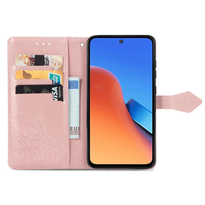 Estuche para teléfono de cuero en relieve Mandala Flower, For Xiaomi Redmi 12