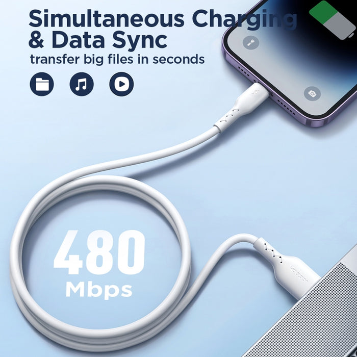 JOYROOM SA26-CL3 Flash Charge Series 30W USB-C / Type-C a cable de datos de carga rápida de 8 pines, 1m, 2m, 3m