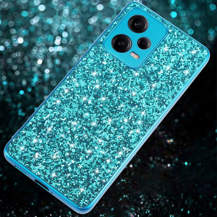 Caja del teléfono de TPU a prueba de golpes con polvo de brillo, For Xiaomi Redmi Note 12 4G/5G Global, For Xiaomi Redmi Note 12 Pro 5G Global