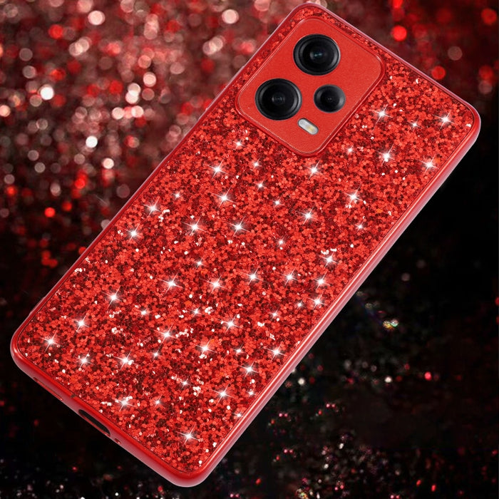 Caja del teléfono de TPU a prueba de golpes con polvo de brillo, For Xiaomi Redmi Note 12 4G/5G Global, For Xiaomi Redmi Note 12 Pro 5G Global