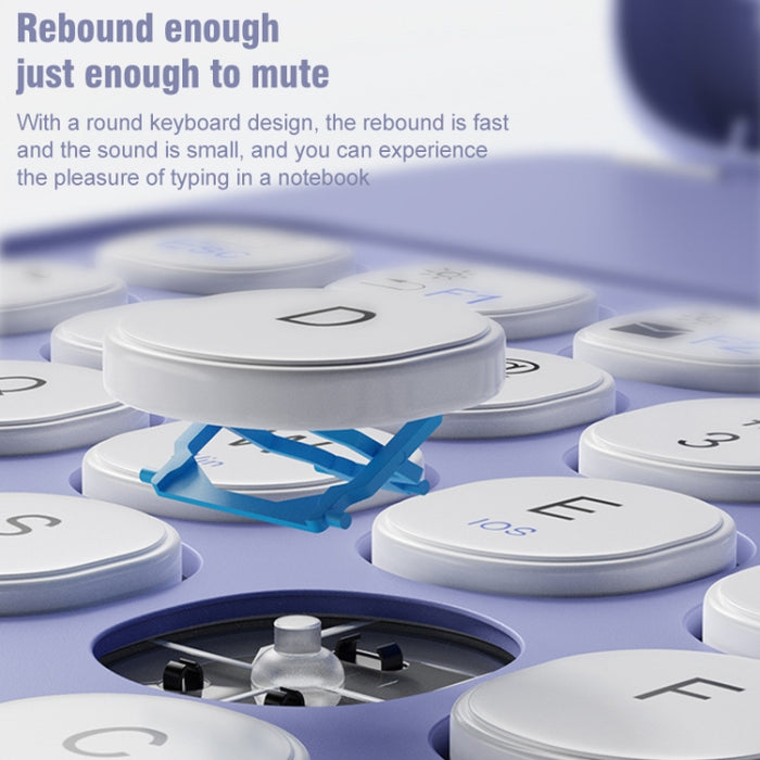 Botón redondo Estuche de cuero con teclado Bluetooth giratorio de 360 grados, For iPad 10th Gen 10.9 2022, For iPad Air 2022 / iPad Pro 11 2021, For iPad 10.2 2021 / Air 2019