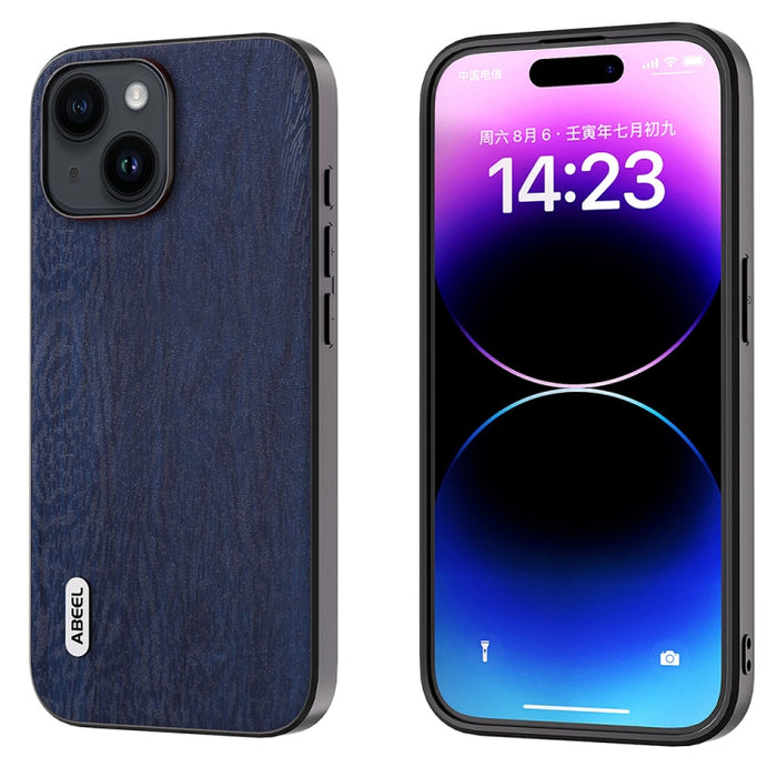Caja del teléfono de la PU de la textura de madera de ABEEL, For iPhone 15 Plus, For iPhone 15 Pro Max, For iPhone 15, For iPhone 15 Pro