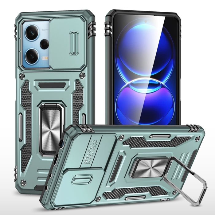 Armor PC + TPU Funda protectora para teléfono con cámara, For Xiaomi Redmi Note 12 Pro 5G Global, For Xiaomi Redmi Note 12 5G Global, For Xiaomi Redmi A1